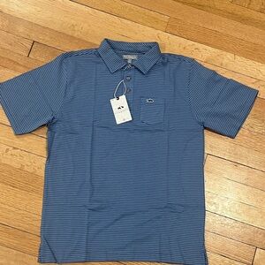 Vineyard Vines Kids Blue Striped Polo Shirt